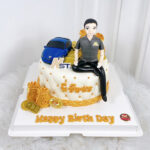 เค้ก3มิติ รูปปั้นหนุ่มหล่อ กับรถคู่ใจ - Image 4