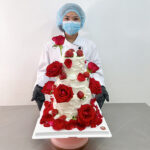 เค้กดอกไม้สด ดอกกุหลาบสีแดง - Image 8