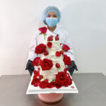 เค้กดอกไม้สด ดอกกุหลาบสีแดง - Image 7