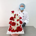 เค้กดอกไม้สด ดอกกุหลาบสีแดง - Image 6