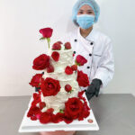 เค้กดอกไม้สด ดอกกุหลาบสีแดง - Image 3