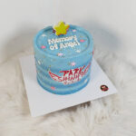 เค้กสีฟ้าพาสเทล สกรีนโลโก้ - Image 2