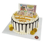 เค้กชอคโกแลตดริป ตกแต่งเงินทอง สลากฯPop-up