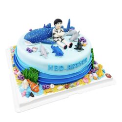 เค้กปั้น3มิติ วันเกิด หนุ่มน้อย ตกแต่งแบบโลกใต้ทะเล