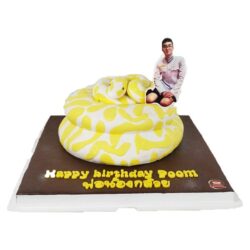 เค้ก งานปั้น3มิติ งู สกรีนรูปภาพ แบบ Pop-up