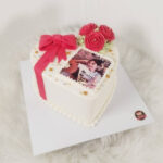 เค้กโฟโต้ สกรีนรูปภาพ ผูกโบว์ฟองดองท์