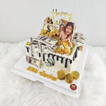 เค้กโฟโต้ สกรีนรูปภาพPop-up ตกแต่งเงินดอลลาร์