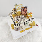 เค้กโฟโต้ สกรีนรูปภาพPop-up ตกแต่งเงินดอลลาร์