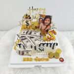 เค้กโฟโต้ สกรีนรูปภาพPop-up ตกแต่งเงินดอลลาร์