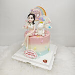 เค้กปั้น3มิติ สาวสวย ตกแต่งธีมสีพาสเทล - Image 3