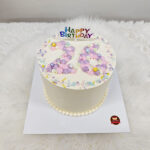 เค้กมินิมอล บีบครีมเมอแรงตัวเลข ป้ายHBD - Image 4