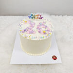 เค้กมินิมอล บีบครีมเมอแรงตัวเลข ป้ายHBD - Image 3