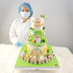 เค้กทรงสูง3ชั้น บ้านกลางป่า ธรรมชาติ