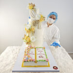 เค้กมุทิตาจิต 4ชั้น พร้อมเค้กเล่มหนังสือ