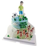 เค้กปั้น3มิติ นักฟุตบอล จำลองสนาม