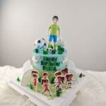 เค้กปั้น3มิติ นักฟุตบอล จำลองสนาม