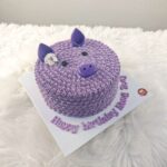 เค้กหมูน้อยสีม่วง