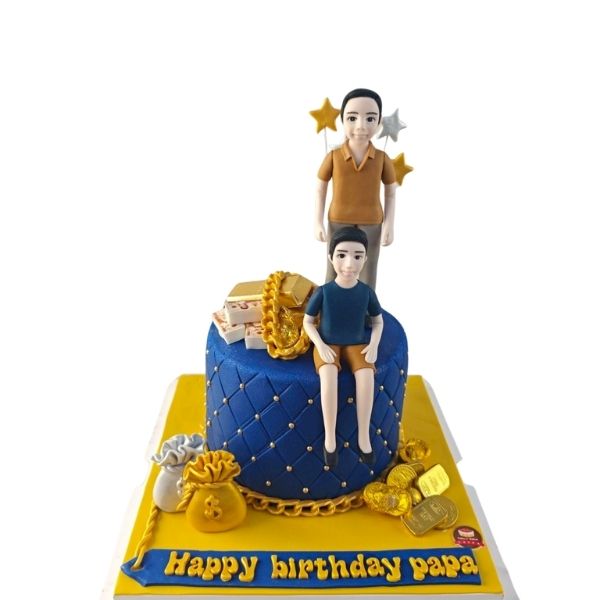 เค้กวันเกิดคุณพ่อ งานปั้น3มิติ
