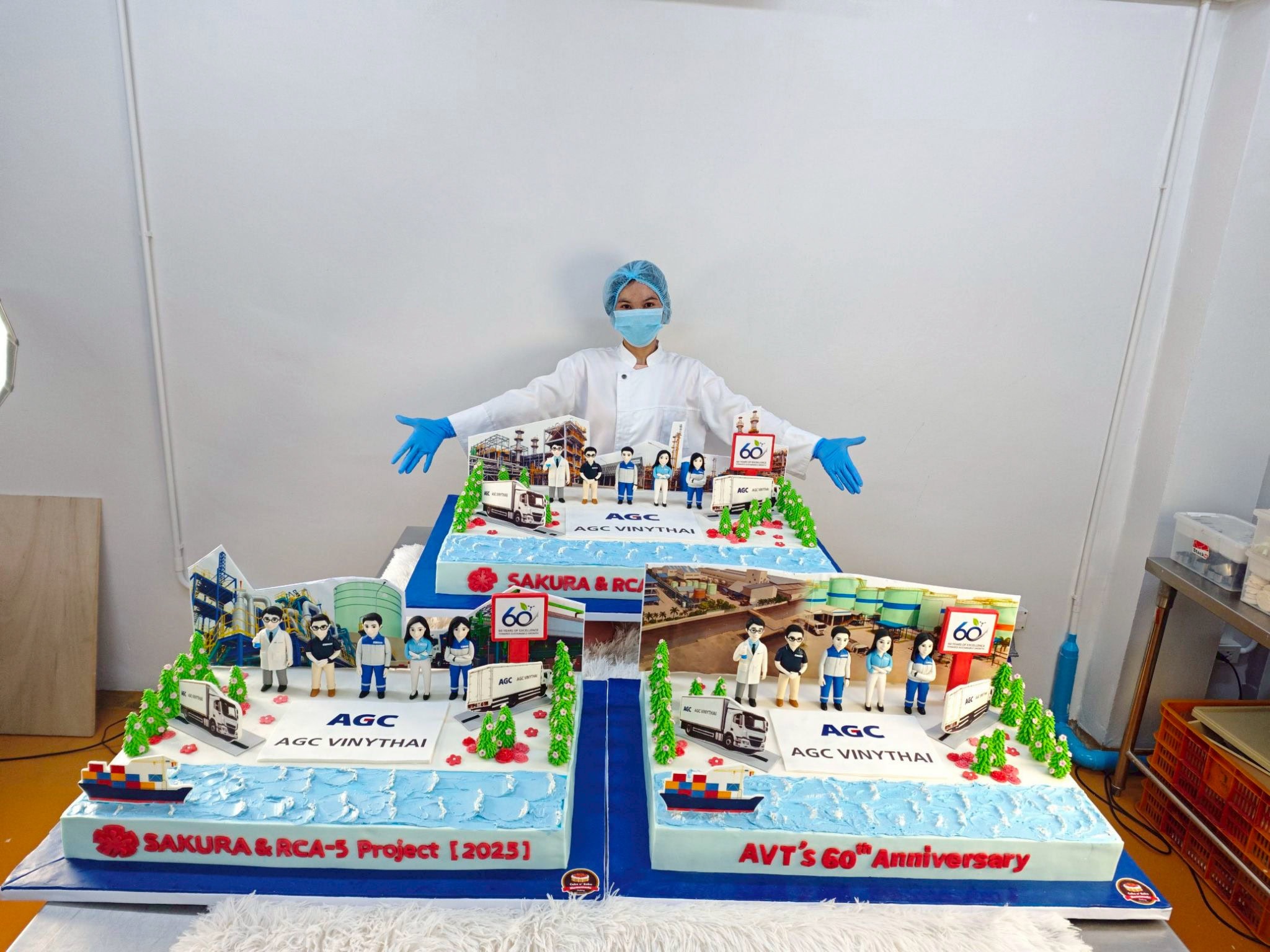 AGC Vinythai ฉลองครบรอบ 60 ปี 2 AGC Vinythai สั่งทำเค้ก 3 มิติ ฉลองครบรอบ 60 ปี