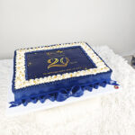 เค้ก 20th anniversary ธีมสีน้ำเงิน