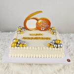 เค้กฉลองครบรอบ 60ปี ธีมสีทอง