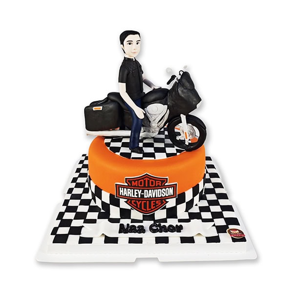 เค้ก3มิติ หนุ่มไบค์เกอร์ สายHarley-davidson