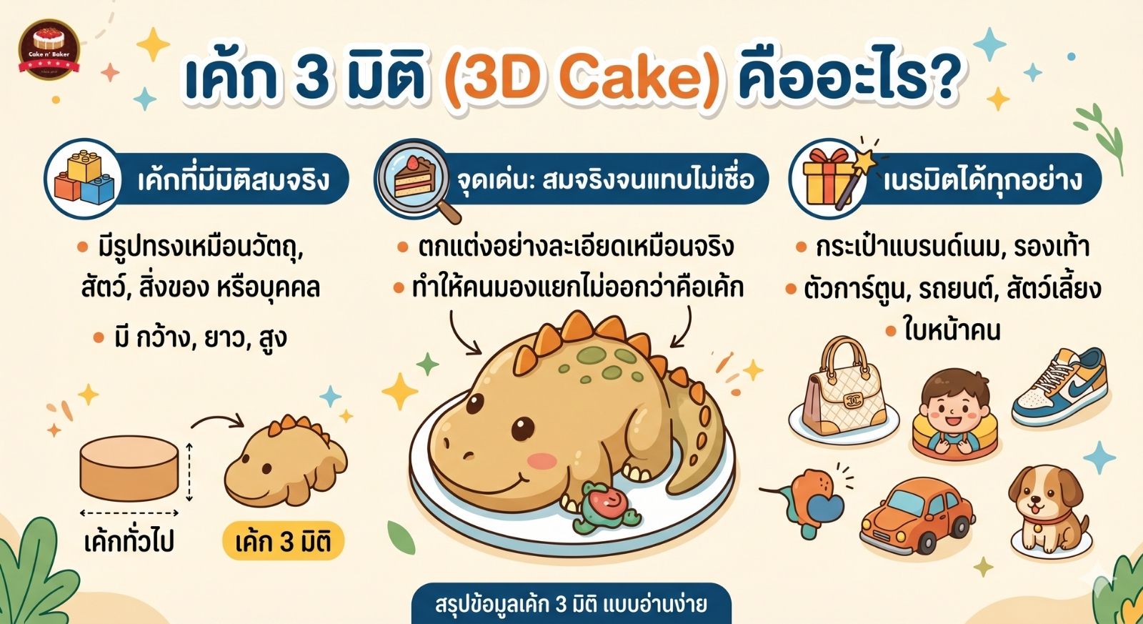 เค้ก3มิติ คืออะไร? 2 เค้ก3มิติ คืออะไร