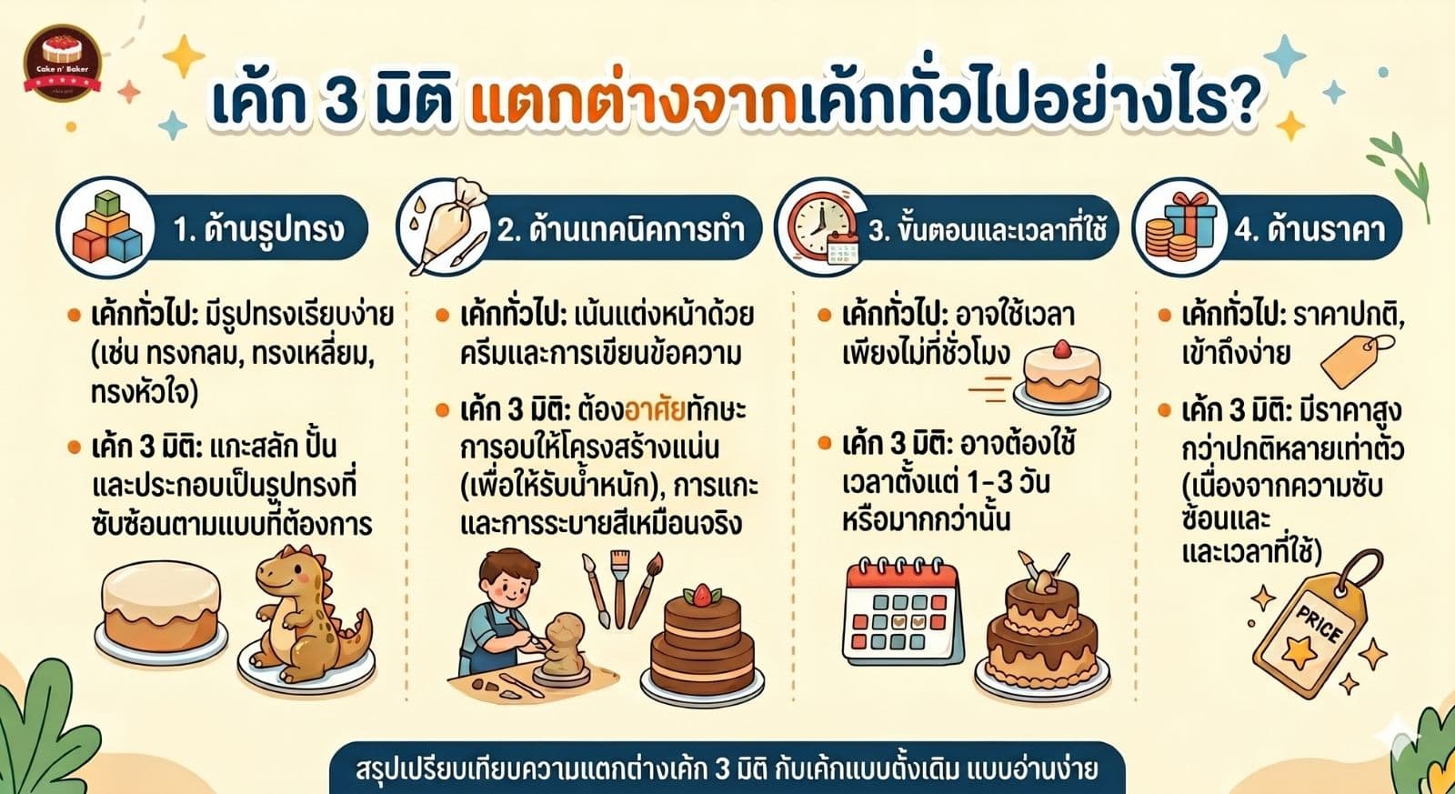 เค้ก3มิติ คืออะไร? 3 เค้ก3มิติ คืออะไร