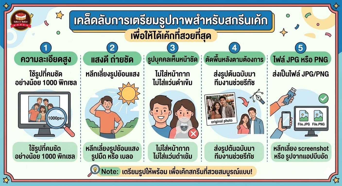 เค้กโฟโต้สกรีนรูปภาพ
