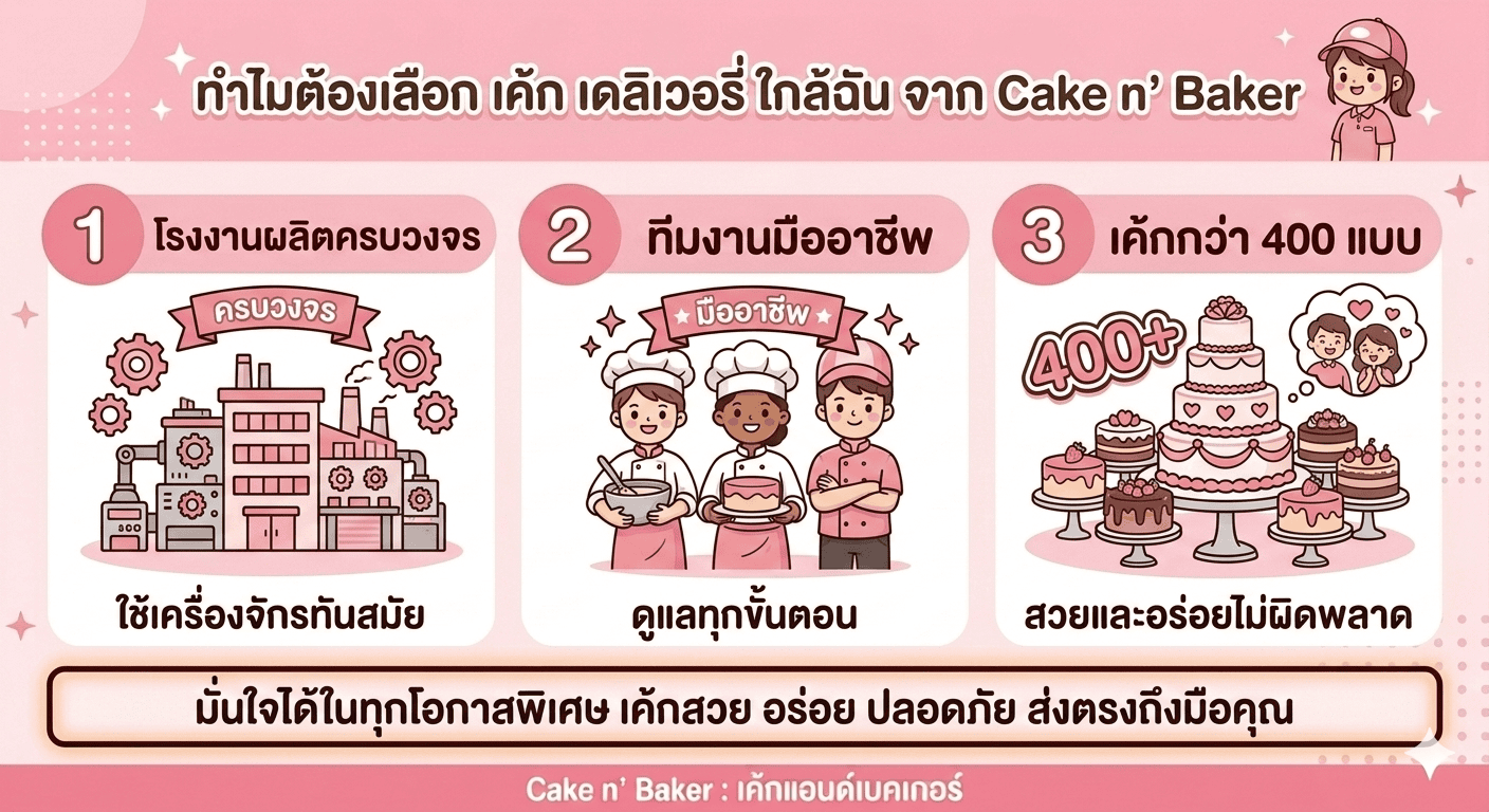 เค้ก เดลิเวอรี่ ใกล้ฉัน สั่งง่าย ส่งไว เลือก Cake n' Baker เค้กแอนด์เบคเกอร์ 2 เค้ก เดลิเวอรี่ ใกล้ฉัน