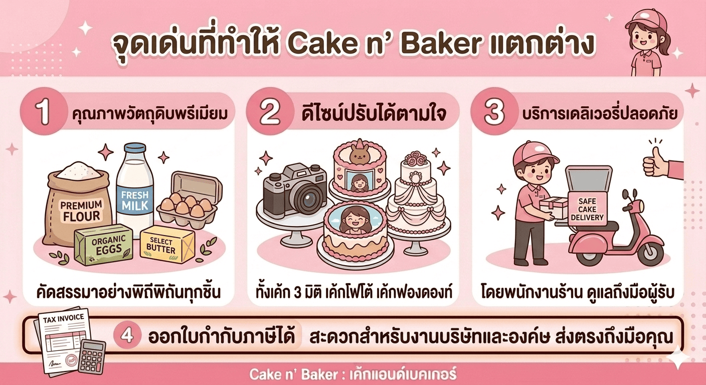 เค้ก เดลิเวอรี่ ใกล้ฉัน สั่งง่าย ส่งไว เลือก Cake n' Baker เค้กแอนด์เบคเกอร์ 3 เค้ก เดลิเวอรี่ ใกล้ฉัน