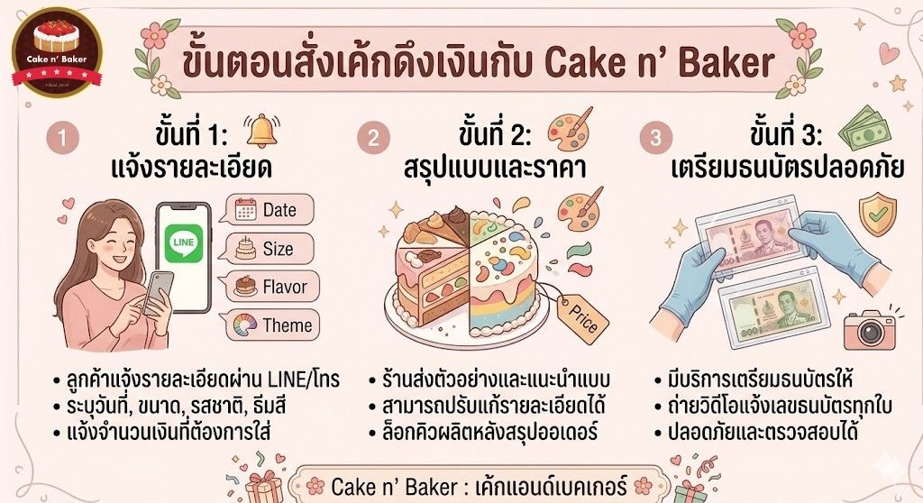 ร้านรับทำเค้กดึงเงิน เชื่อถือได้ พร้อมจัดส่งถึงบ้าน 4 ร้านรับทำเค้กดึงเงิน