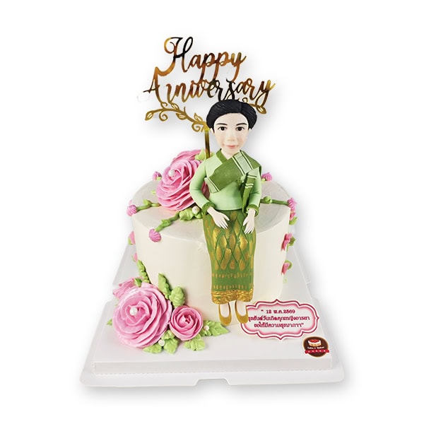 เค้ก3มิติ ผู้หญิงชุดไทย