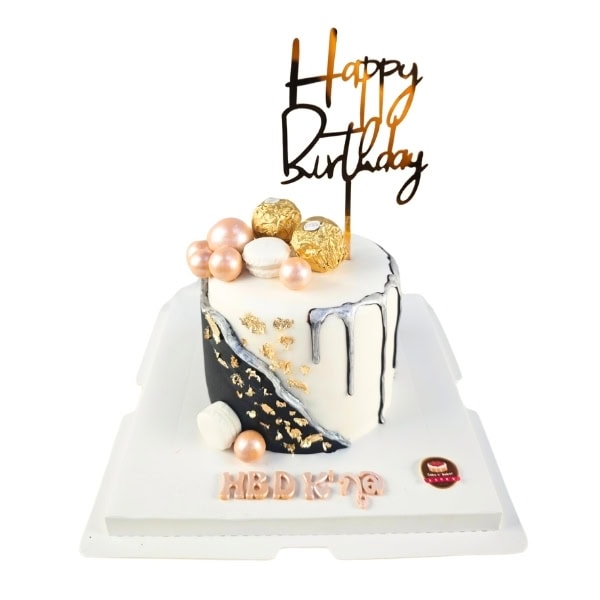 เค้กวันเกิด Black & Gold Luxury 1 เค้กวันเกิด Black & Gold Luxury