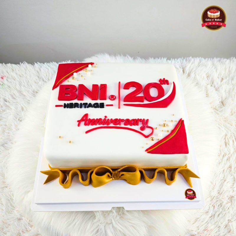 เค้กฉลองครบรอบ 20 ปี BNI Heritage Chapter 4 เค้กฉลองครบรอบ 20 ปี BNI Heritage Chapter ผลิตโดย Cake n' Baker