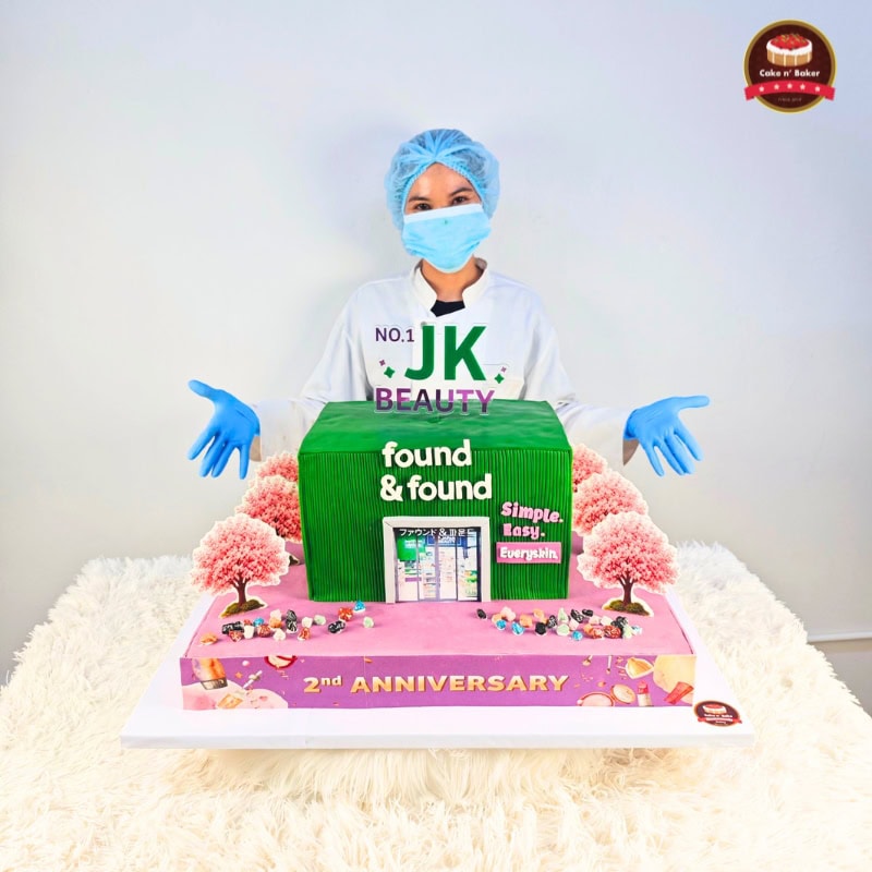 เค้กออกแบบพิเศษ found&found ผลิตโดย Cake n' Baker เค้กแอนด์เบคเกอร์