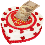 money cake heart